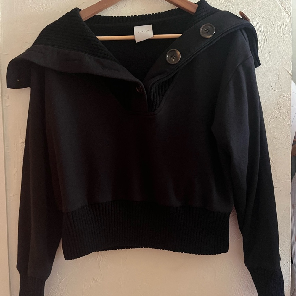 Varley Pullover Button-Up Funnel Neck S
